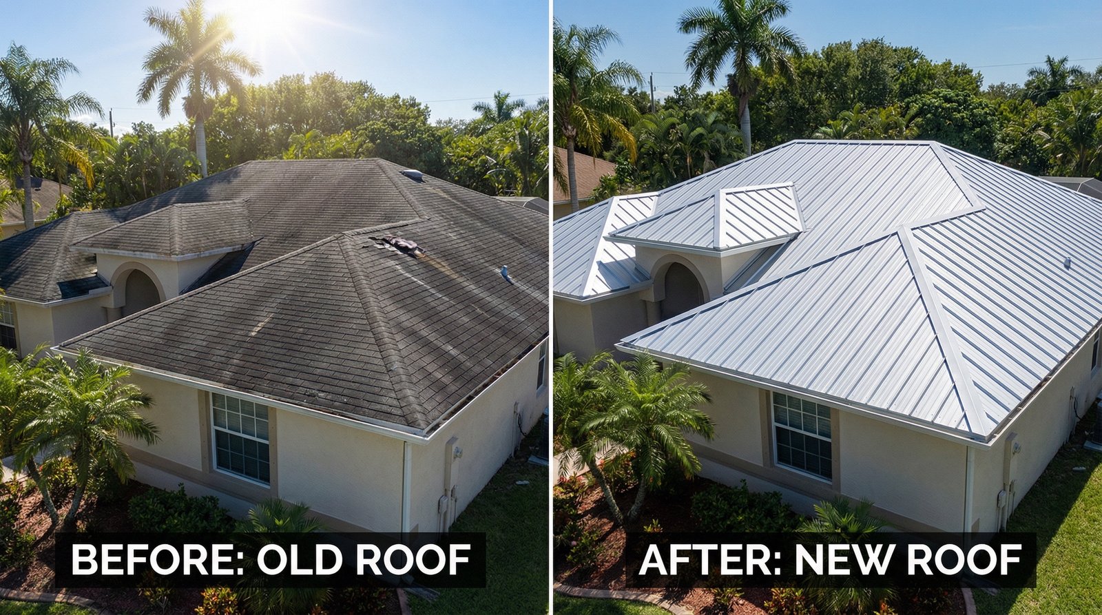 New roof installation